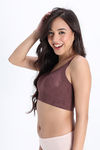 Zivame Freeform Padded Non Wired Full Coverage Lace Bra - Chocolate Fondant — thumbnail 3